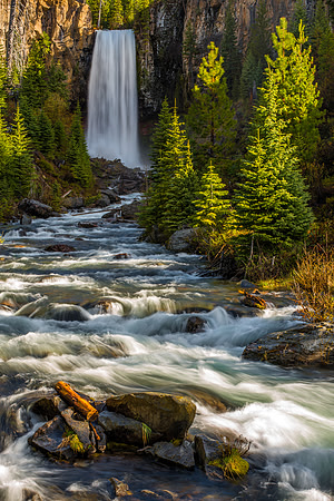 448 Morning Light on Tumalo Falls
